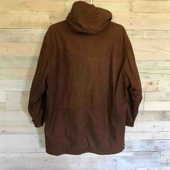 Nautica Utility Jacket Coat Brown Pockets 44 - Picture 3 of 7